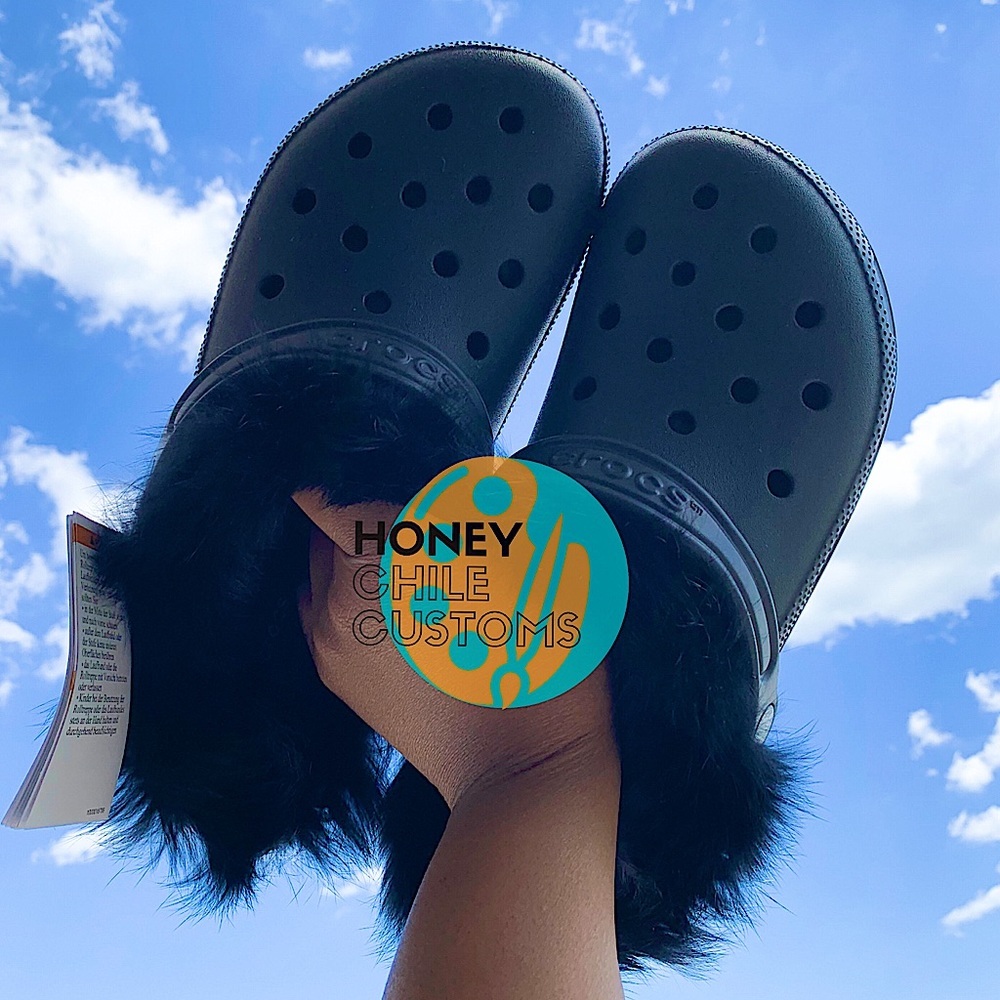 Custom Fur-lined Crocs!